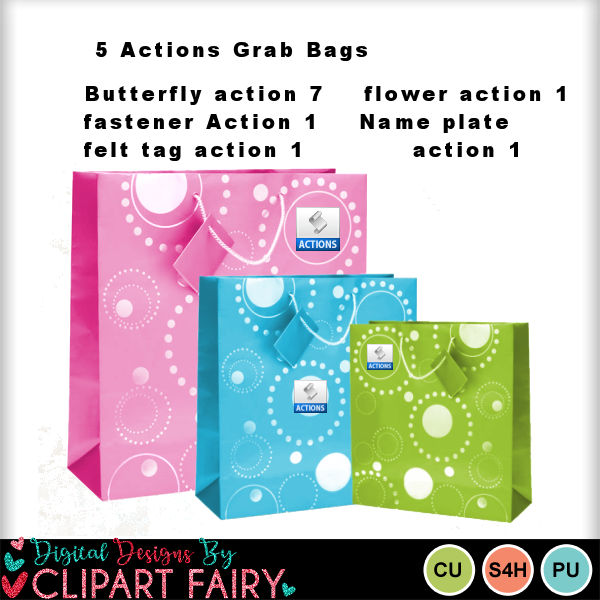 Grab Bag Actions 1 for Photoshop - Click Image to Close